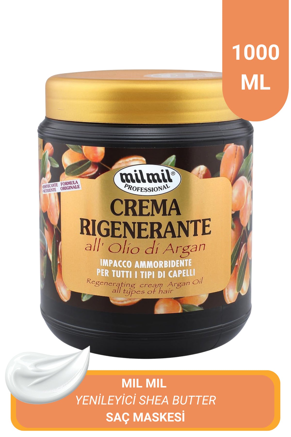 Yenileyici Argan Saç maskesi Kremi 1000 ml