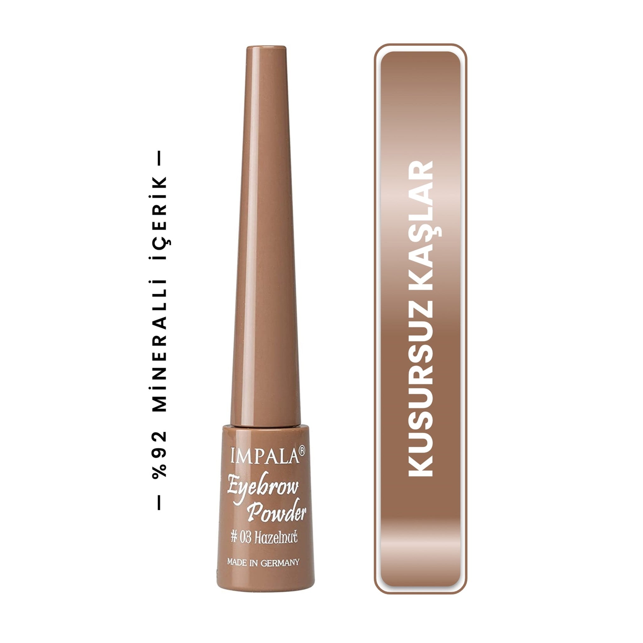 IMPLALA Kaş Pudrası - Eyebrow POWDER No: 3 HAZEL NUT