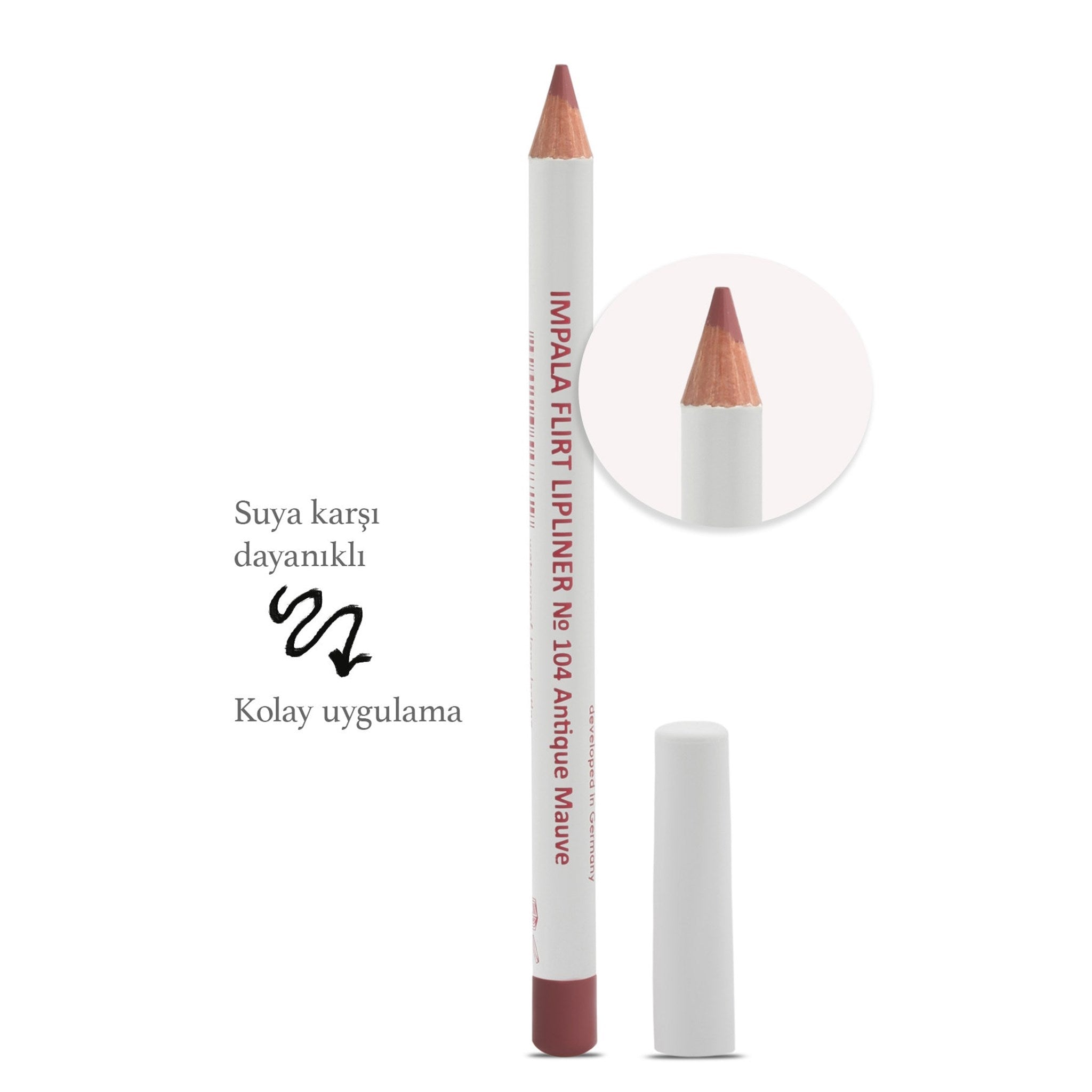 Dudak Kalemi Flirt Pencil Lipliner No: 104 Mat Antik Leylak