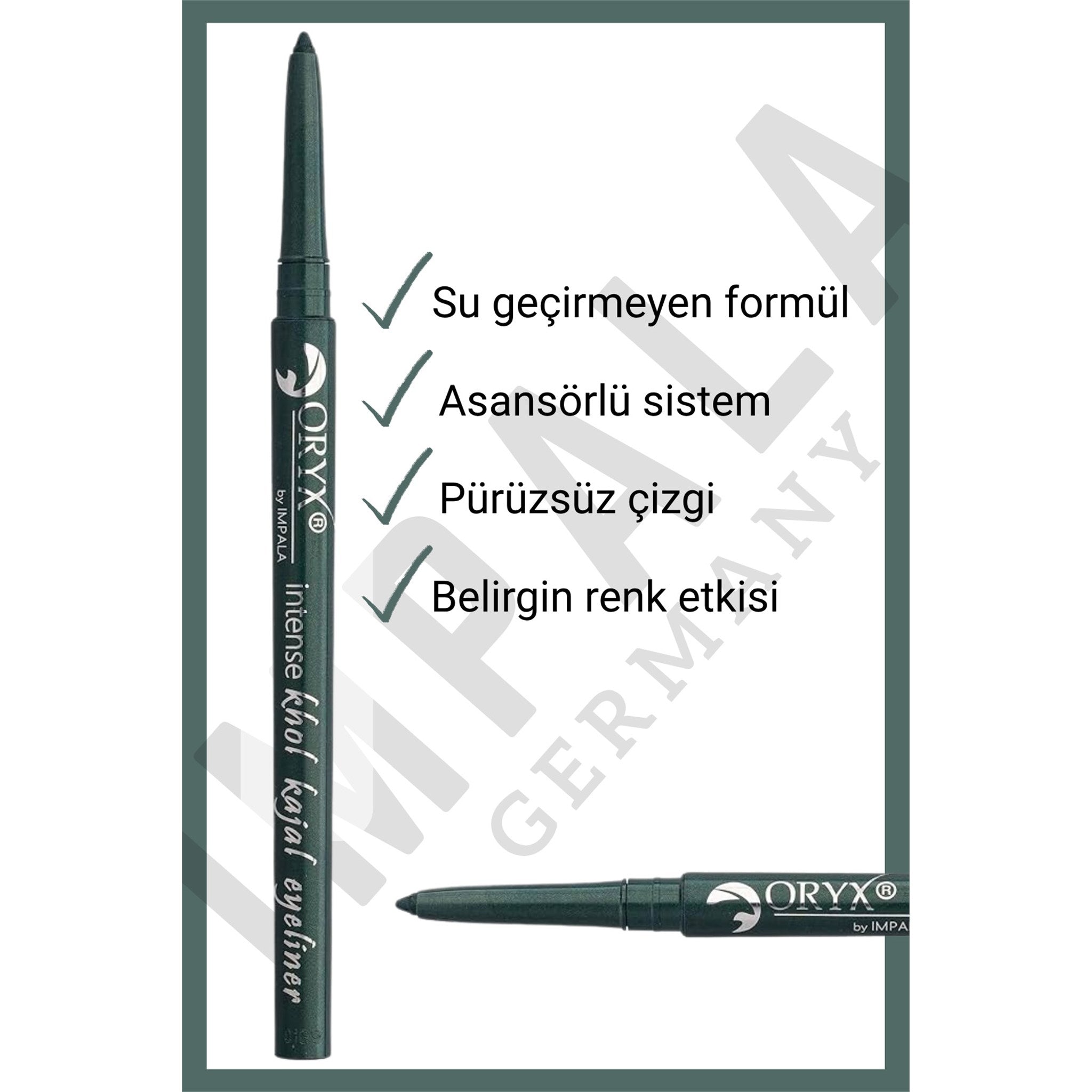 ORYX KHOL KAJAL Göz Kalemi No:1 Siyah-Yeşil