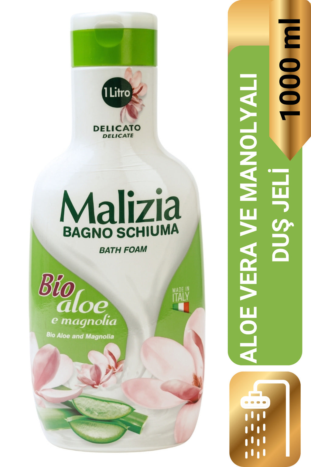 Banyo Köpüğü ve Duş Jeli Organik Aloe Vera ve Manolya