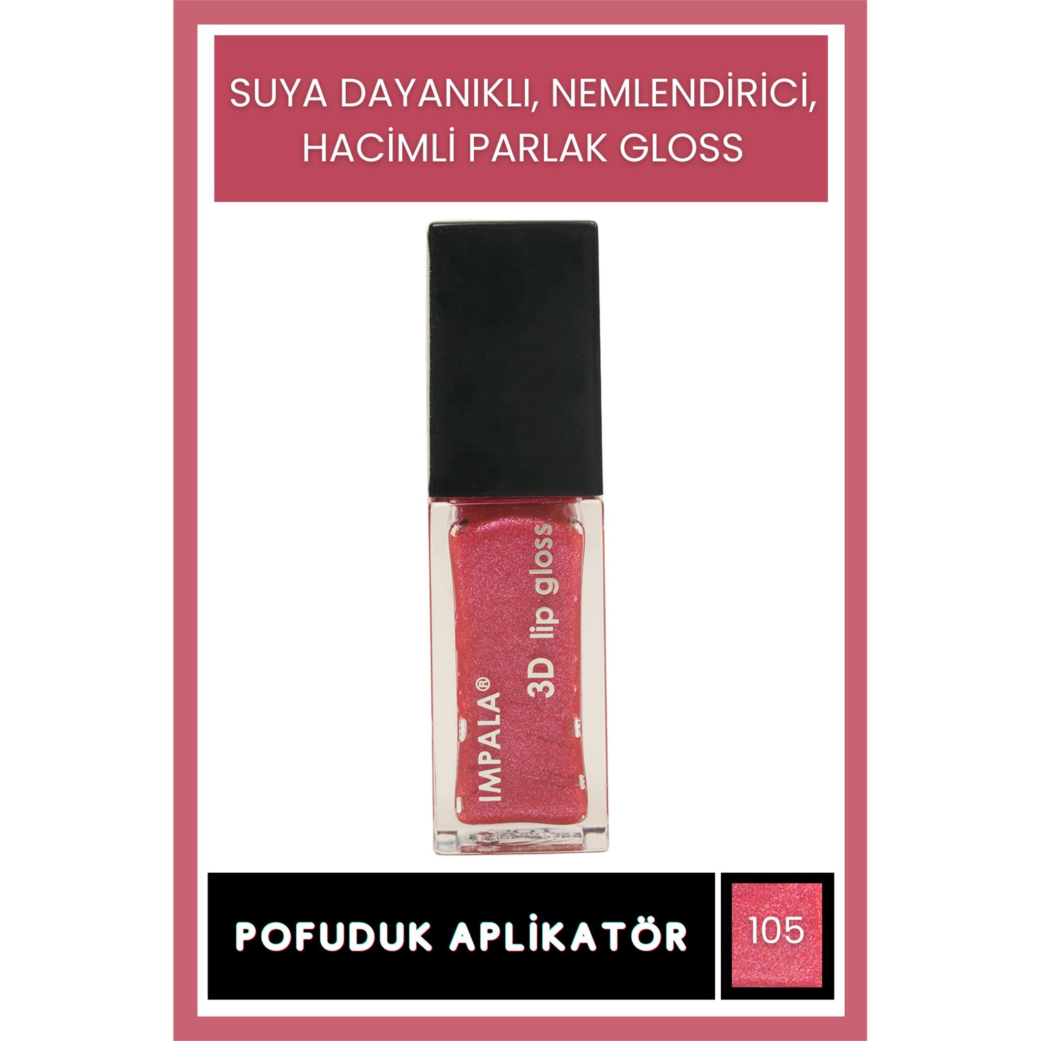 3D Lip Gloss Dudak Parlatıcı No:104