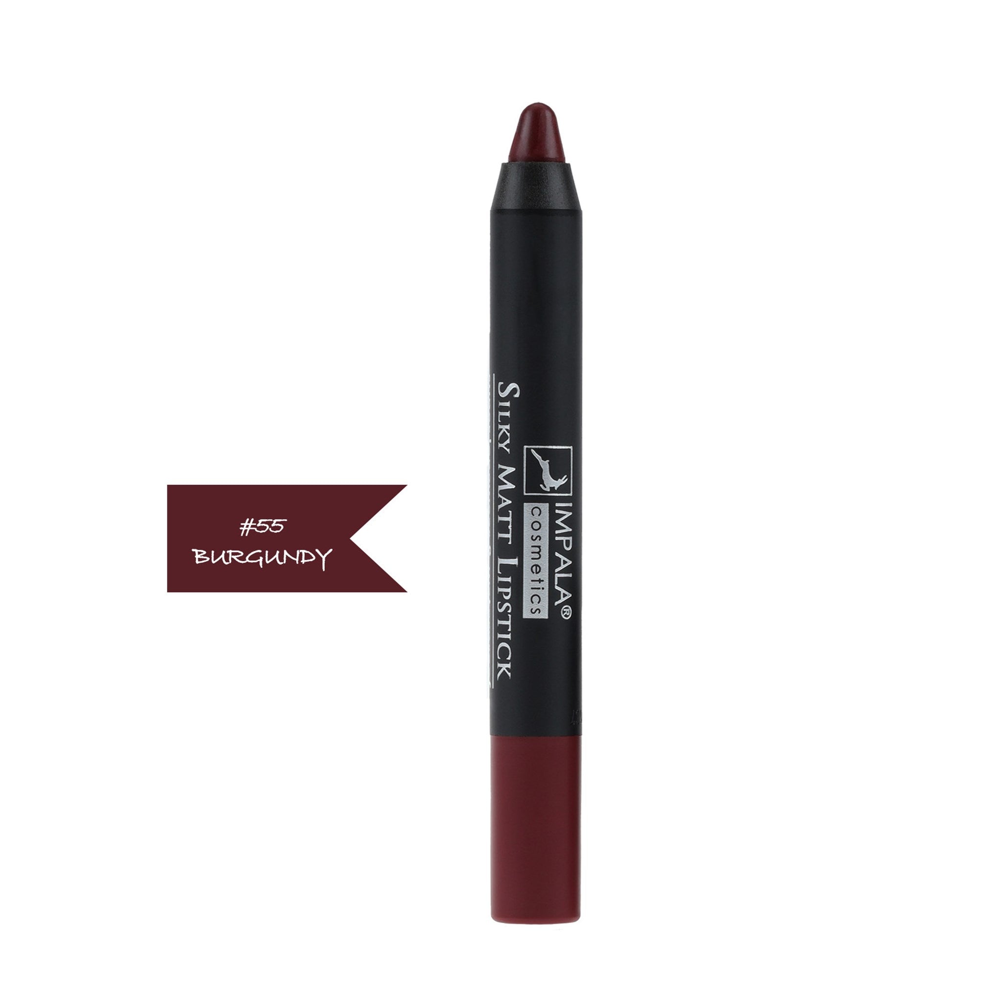 Dudak Kalemi - Silky Matt Lipstick - Uzun Süre Kalıcı & Suya Dayanıklı No 55 burgundy