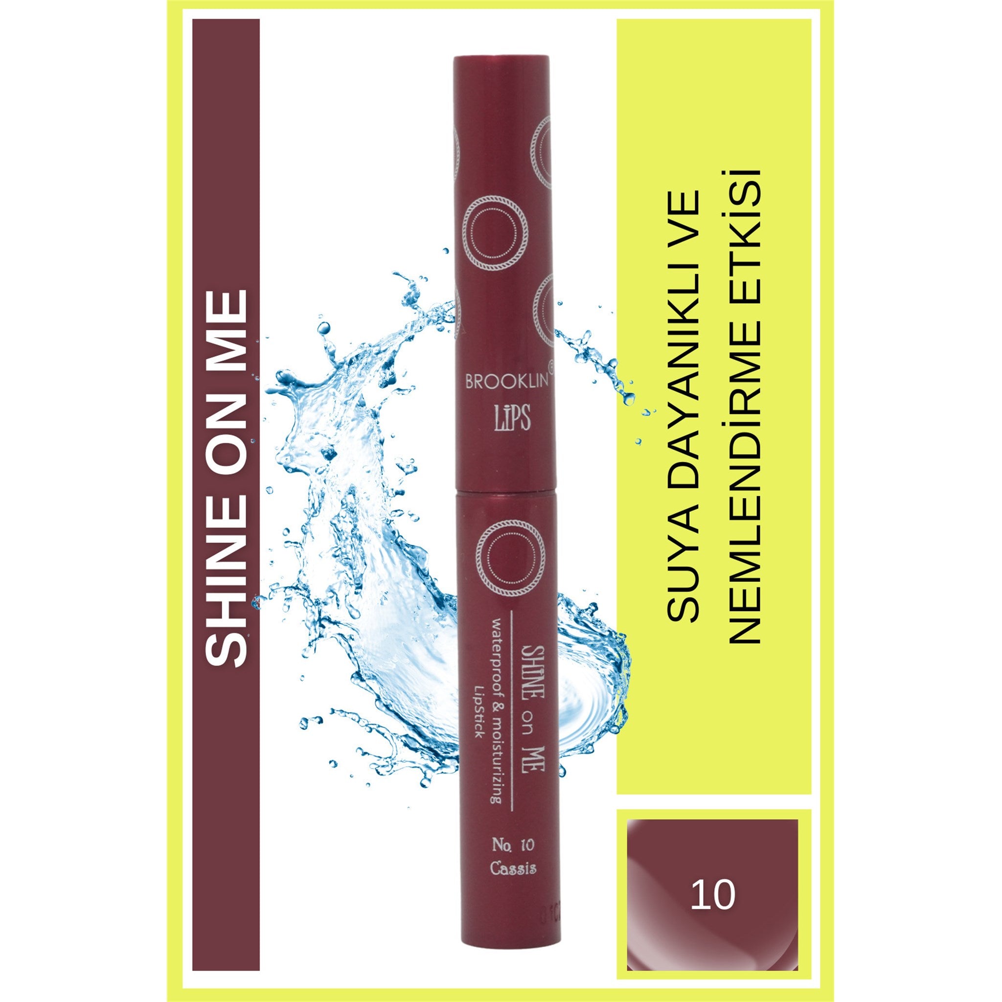 Ruj - LIPSTICK SHINE on ME No 10 Cassis